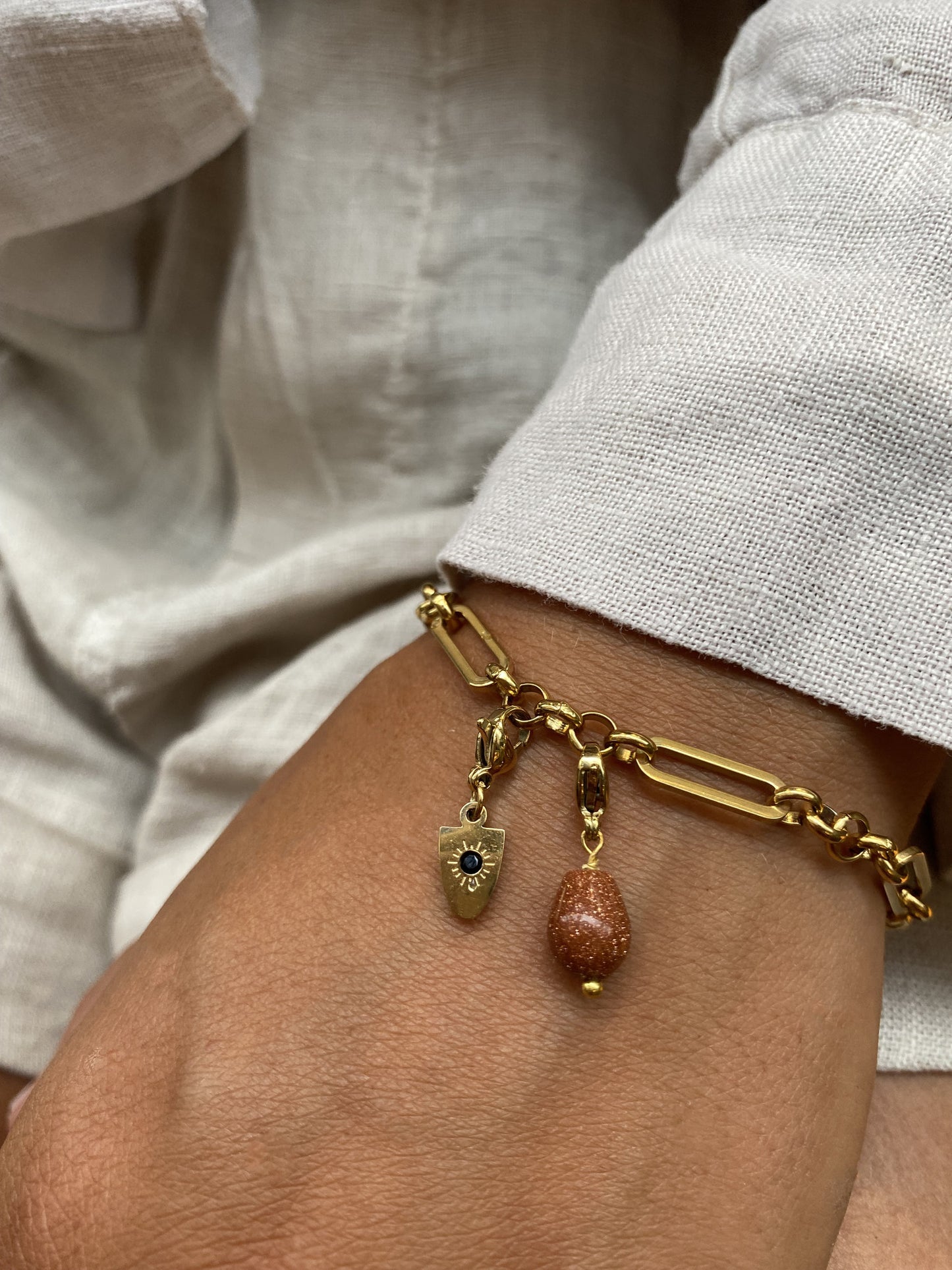Jasseron Chain Armband Goud