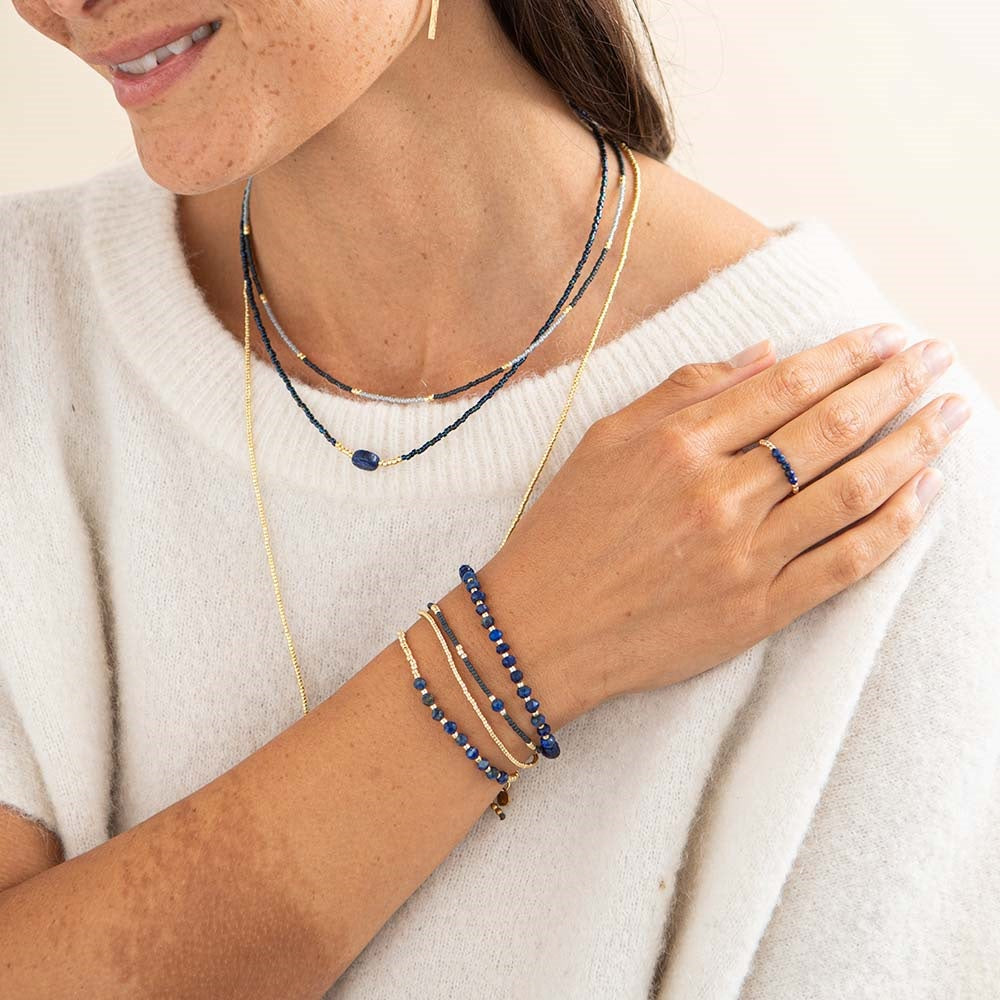 Adventurous Lapis Lazuli Ketting/Armband