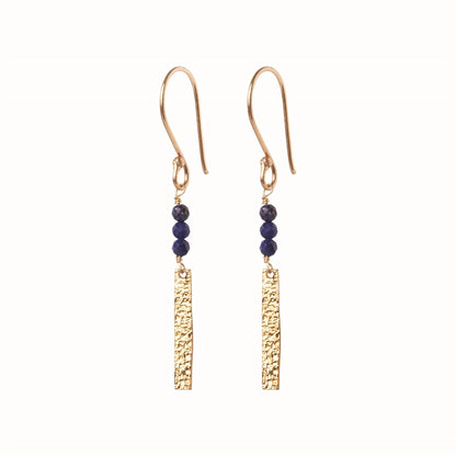 Bar Lapis Lazuli Oorbellen