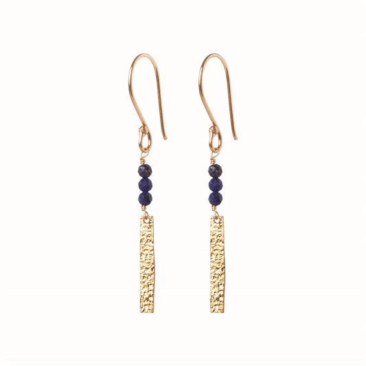 Bar Lapis Lazuli Oorbellen