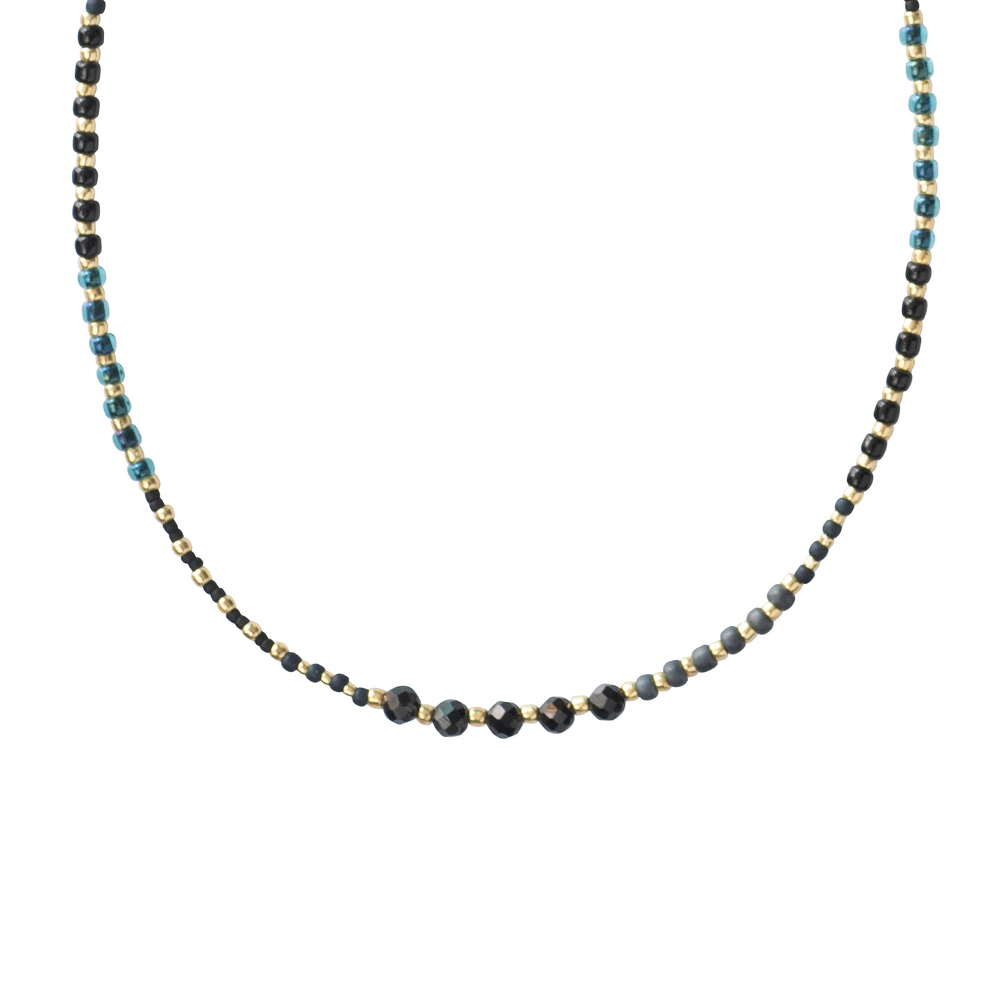 Golden Black Onyx Ketting