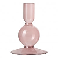 Glazen Kandelaar Roze