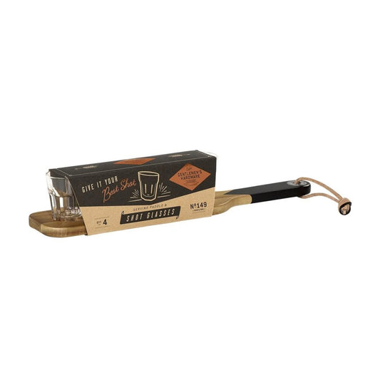 Serving Paddle & Shot Glasses