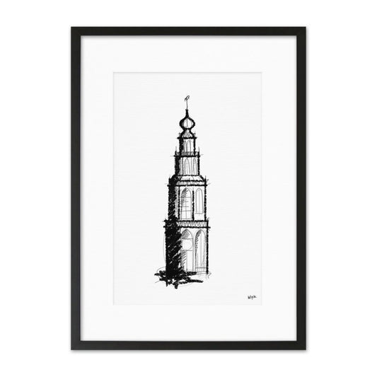 Groningen Martinitoren Sketch Poster