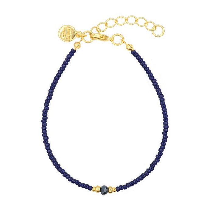 Fijne Armband Donker Blauw
