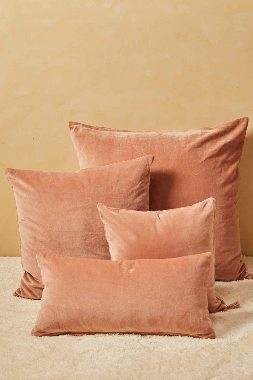Kussenhoes Velur Roze