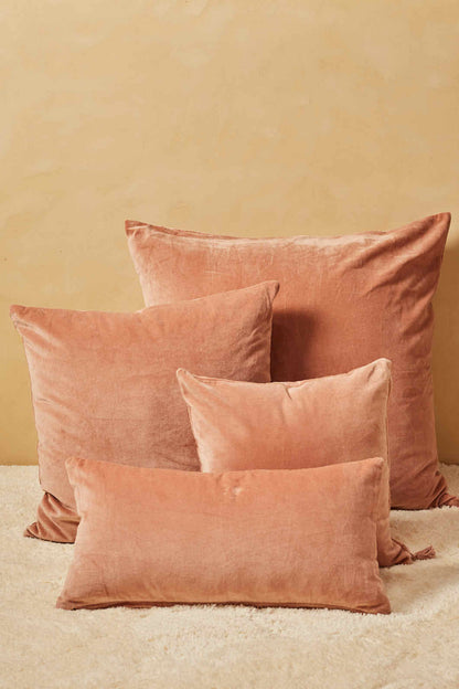 Kussenhoes Velur Roze