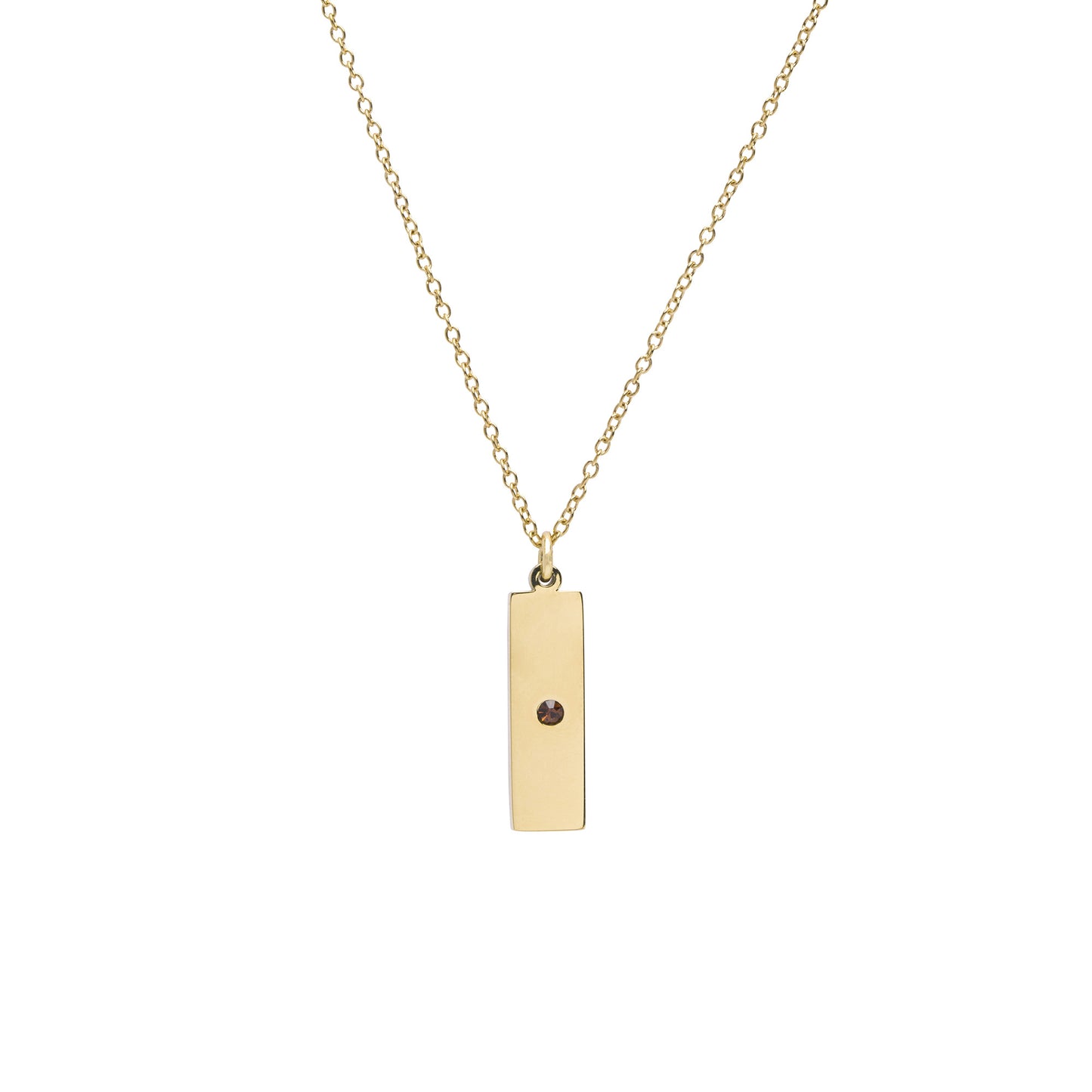 Brown Bar Ketting Goud