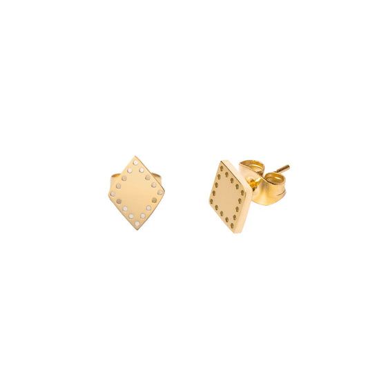 Dots Triangle Oorknopjes Goud