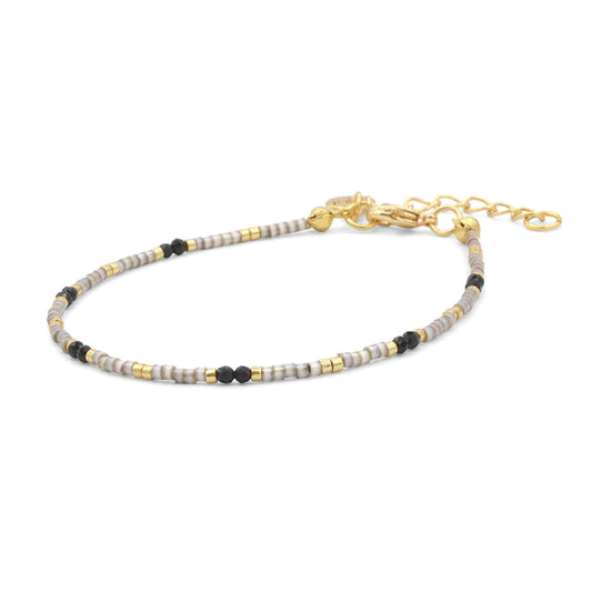 Fijne Armband Zwart / Zand